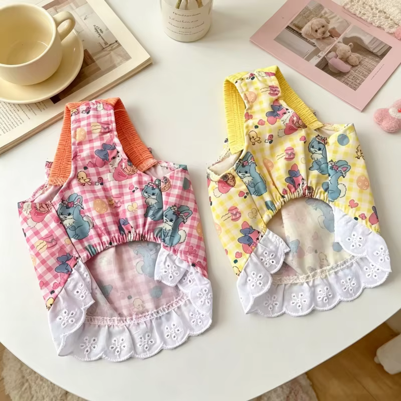 Vestido veraniego de princesa con encaje para perros y gatos - imagen 5