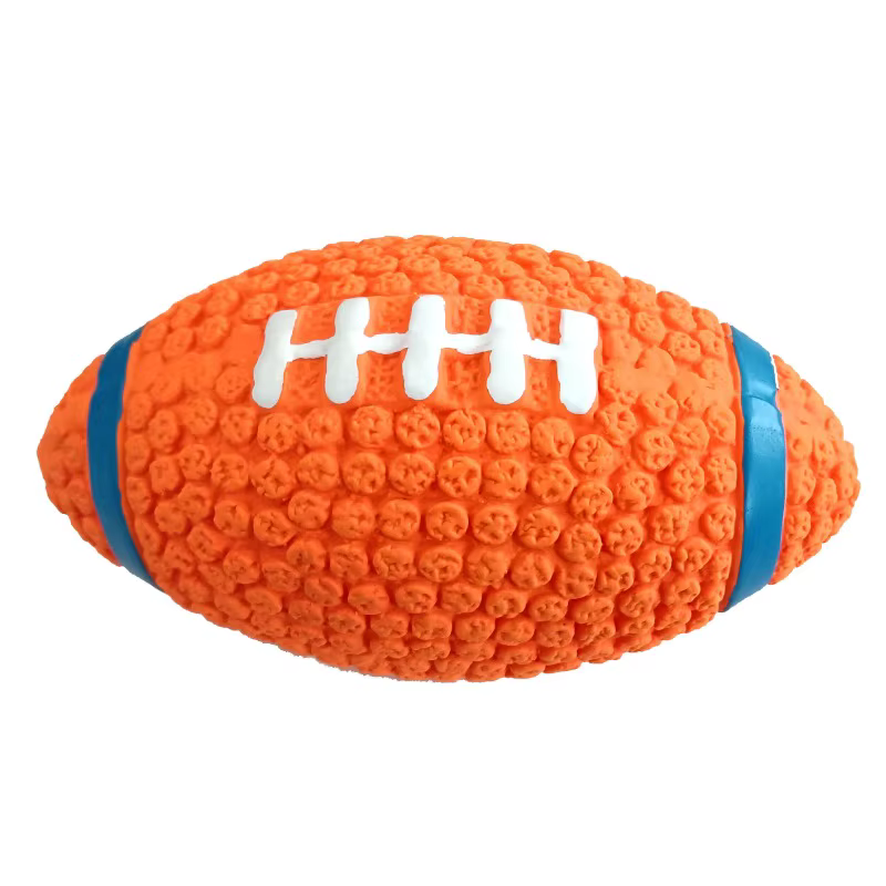 Juguete para perros de látex: pelota rugbi con ruido, grandes y pequeños - imagen 5