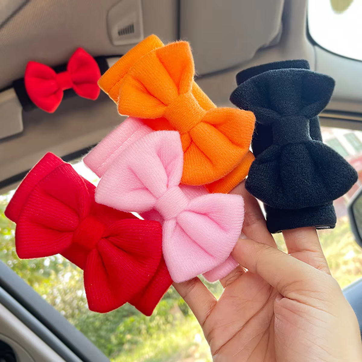 Fundas manijas de coche con lazo, gamuza suave antiarañazos - imagen 2