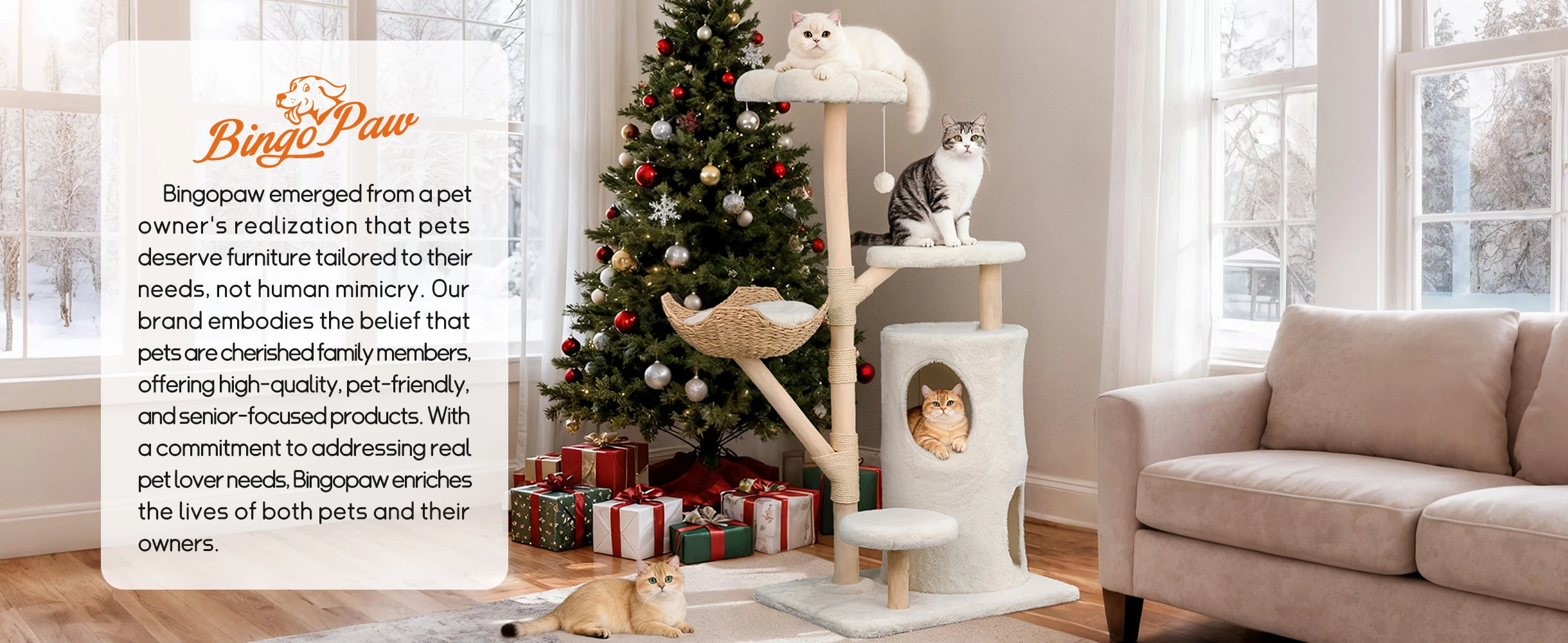 Árbol rascador grande para gatos con plataformas y escondites
