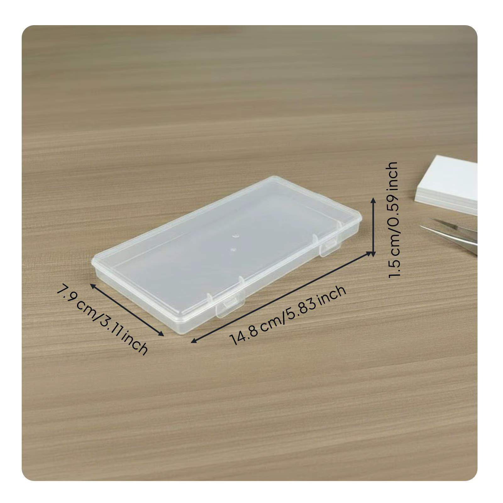 Estuche Transparente para Tarjetas y Piezas Pequeñas – Organizador Sellado con Tapa - imagen 3