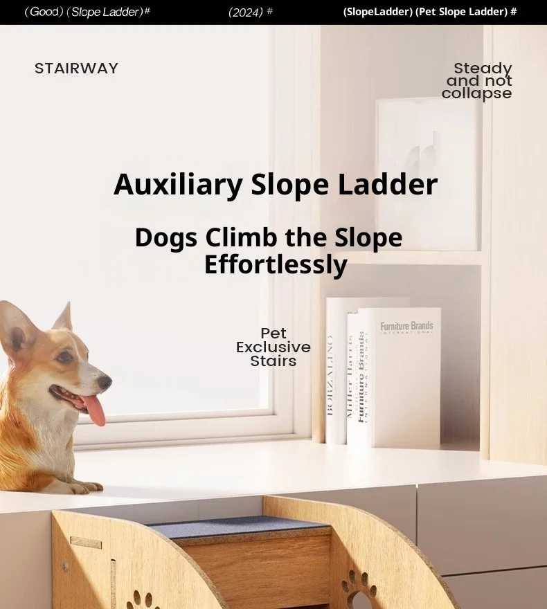 Rampa de 3 escalones antideslizantes para perros