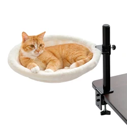 Hamaca escritorio giratoria 360° para gatos – Cama ajustable con funda lavable
