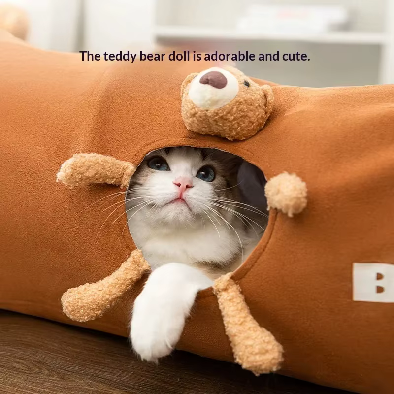 Túnel de Juego Plegable para Gatos – Juguete Interior Interactivo - imagen 2