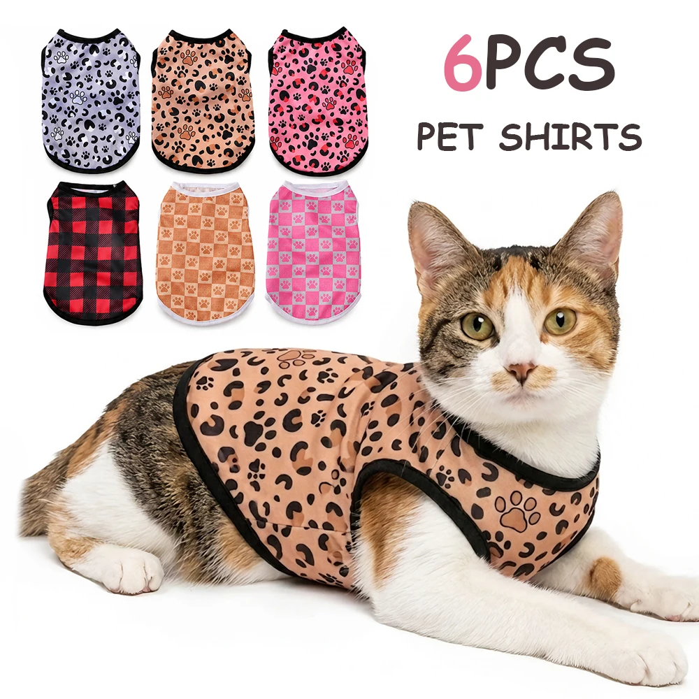 Camisetas ligeras transpirables para gatos y perros Sphynx leopardo - imagen 4