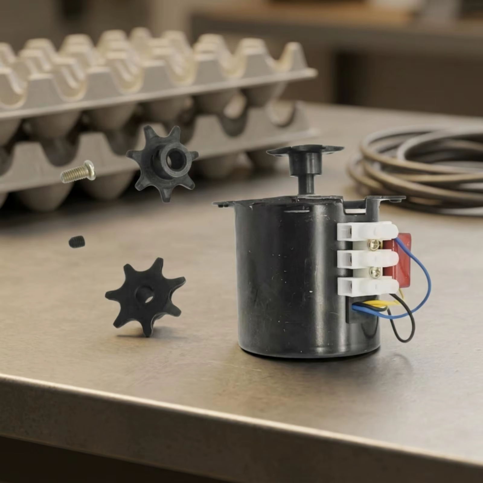 Motor de volteo de huevos para incubadora hatcher – Silencioso - imagen 4