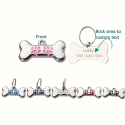 Placa de identificación antipérdida para perros con nombre grabado