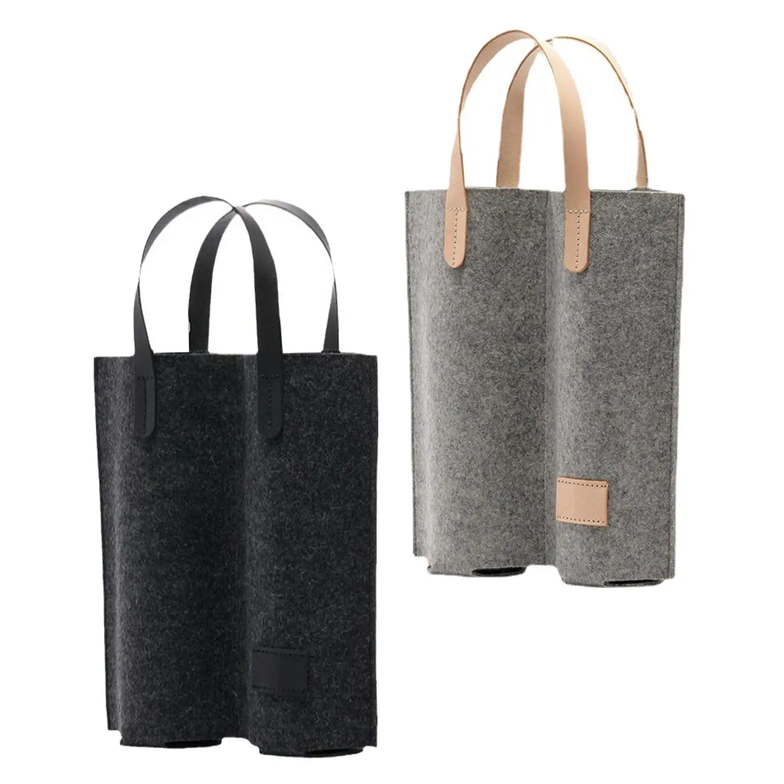 Bolsa de fieltro para vino con asa portátil resistente y reutilizable - imagen 4