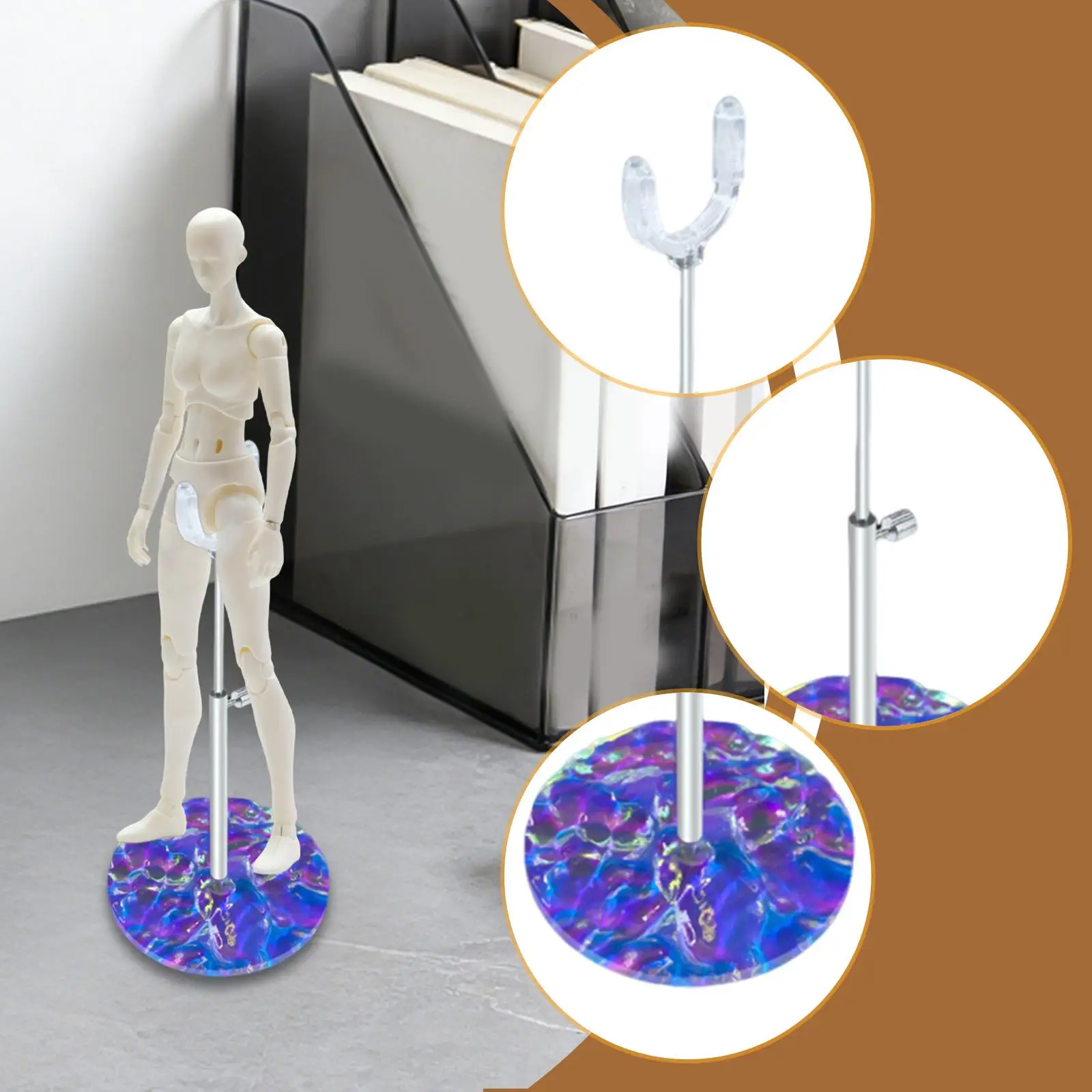Soporte figura BJD 1/12 – Base resistente para muñecas y accesorios - imagen 3