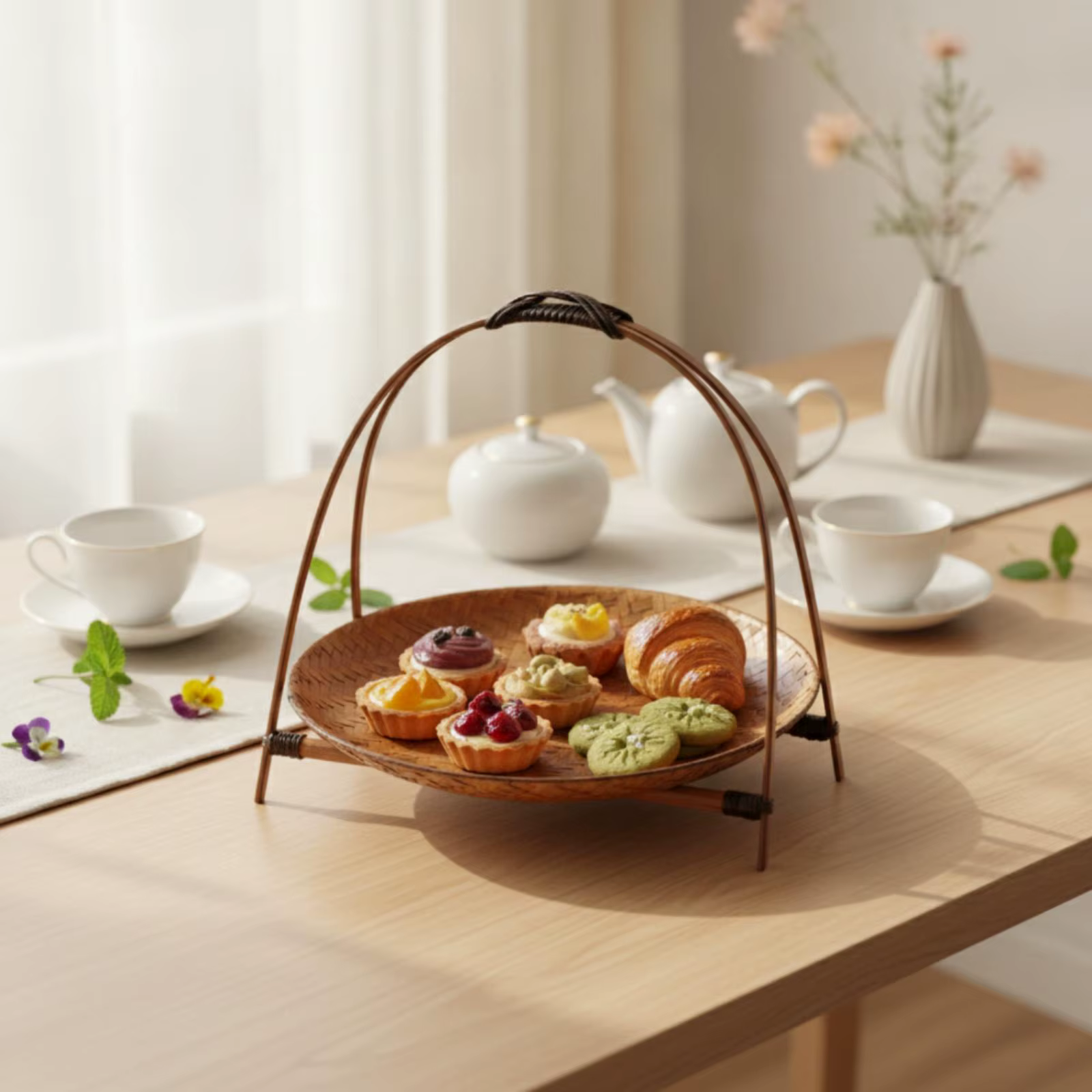 Cesta cama moderna para perro pequeño con bandeja - imagen 5
