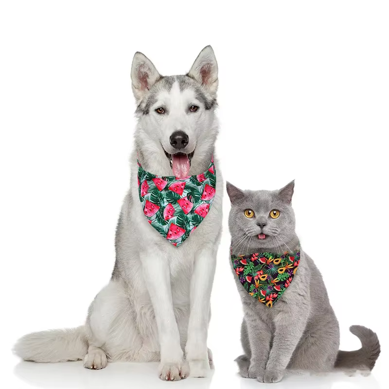 Bandana triangular con estampado flamenco para perros y gatos - imagen 3