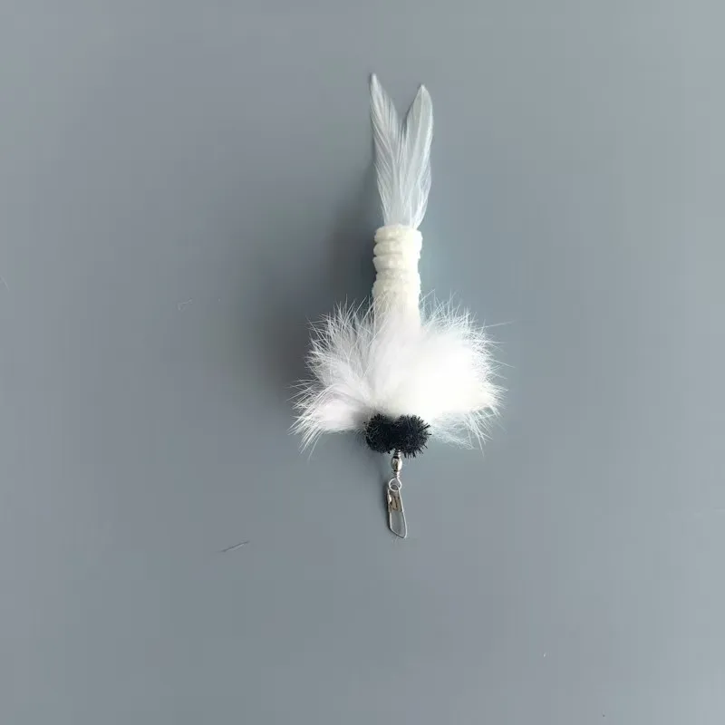 Set de juguetes para gatos con varita y plumas de peluche - imagen 2