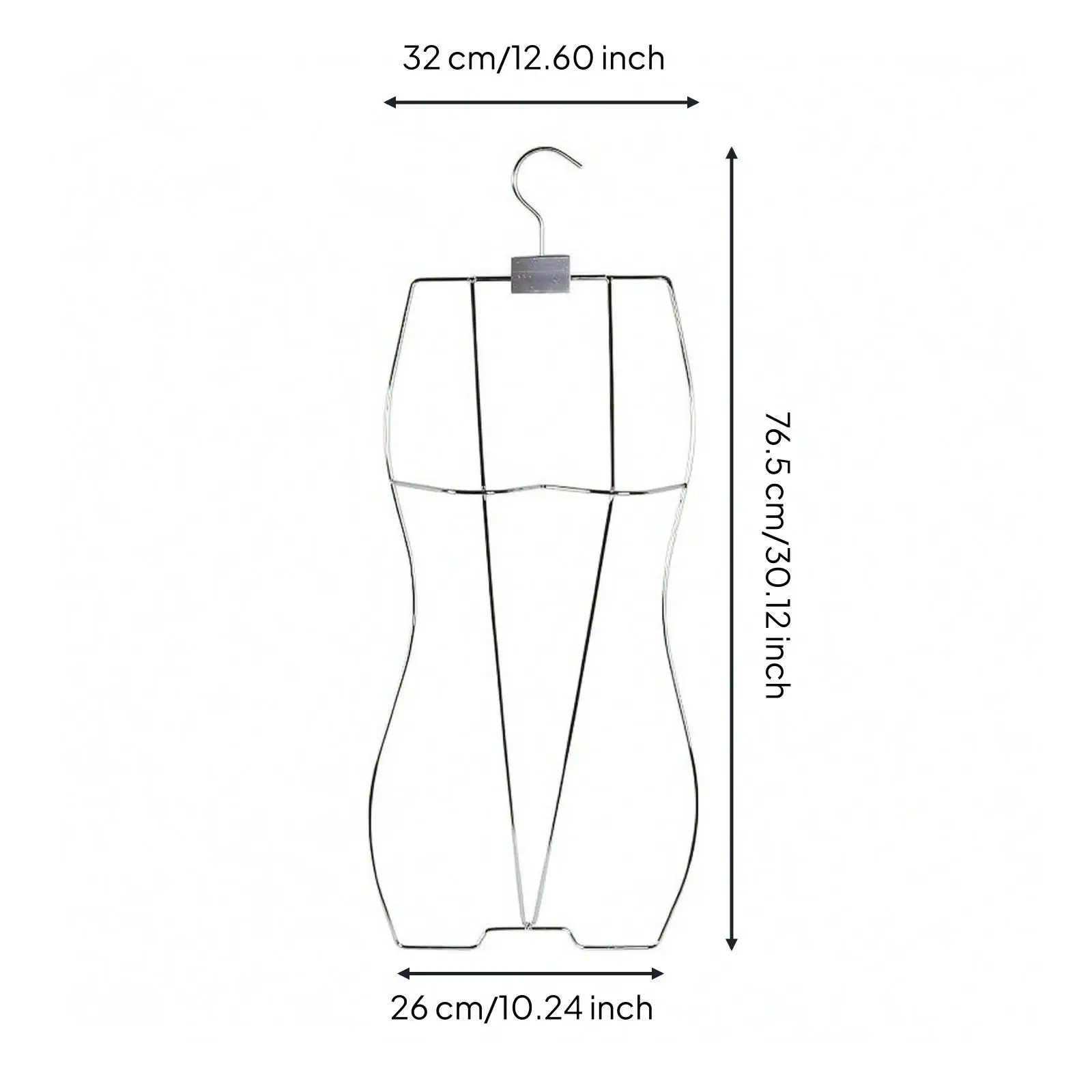 Percha en forma de cuerpo para colgar bañadores y ropa de mujer - imagen 4