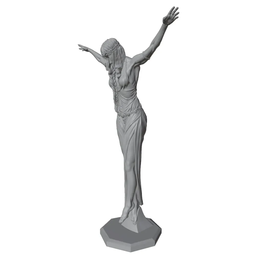 Figura en resina de mujer para maqueta, sin pintar ni montar - imagen 5