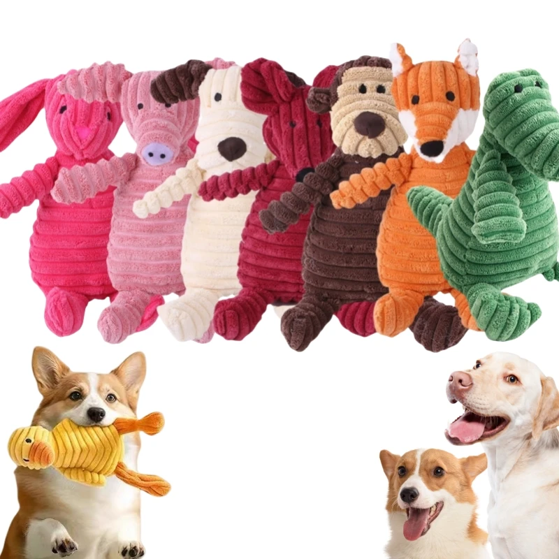Juguete suave de pana para perro