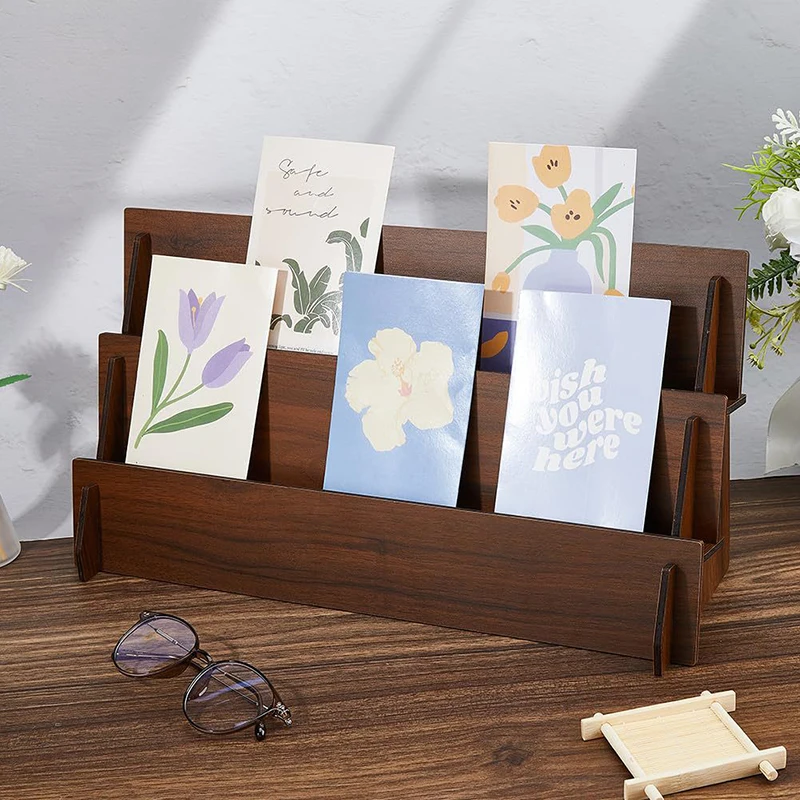 Estante madera maciza multinivel – Organizador joyas, tarjetas y fotos - imagen 4