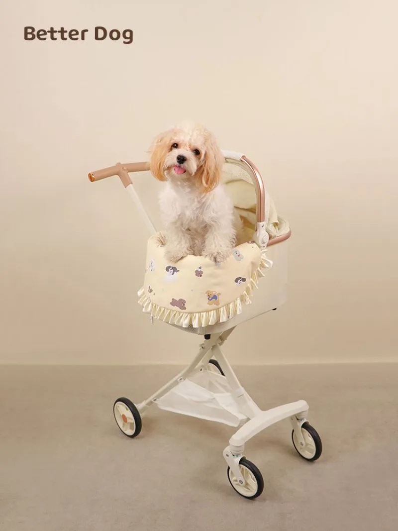 Toalla doble cara para cochecito de mascotas, lado blanco y lado con diseño cute