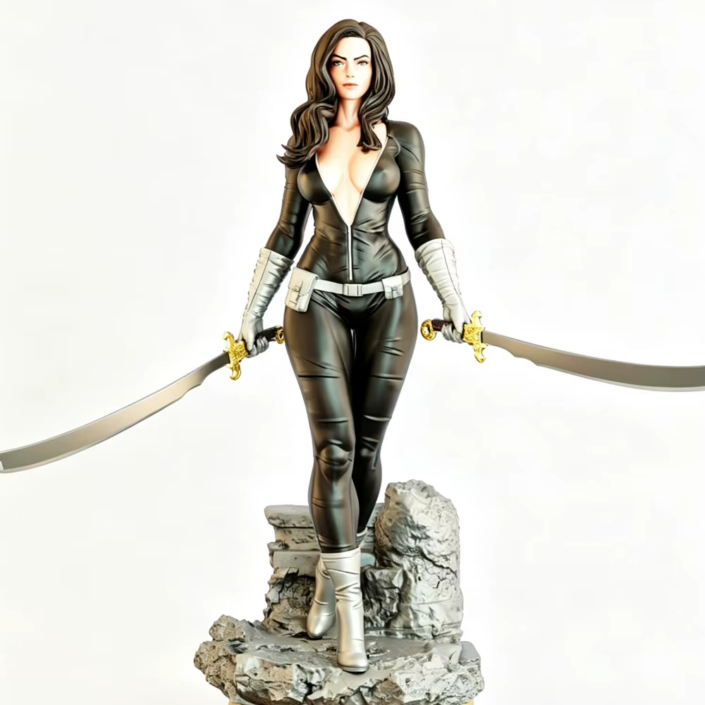 Maqueta resina 1/24 – Figura femenina DIY sin pintar