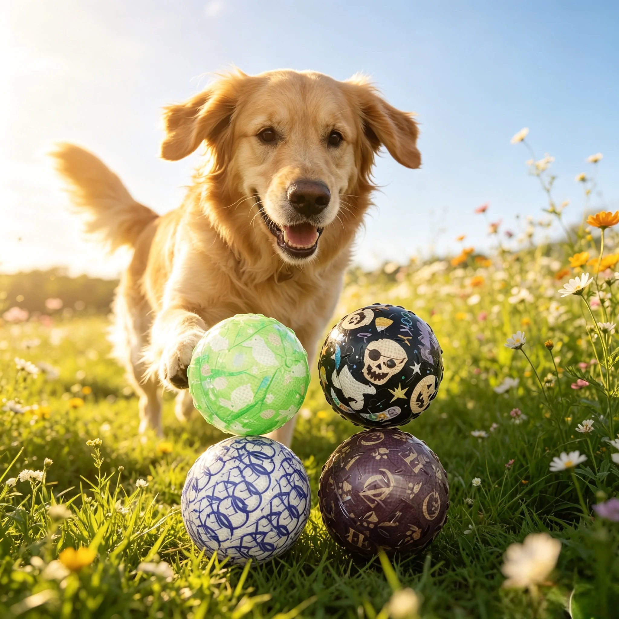 Bolas de goma con sonido para perros – Juguetes divertidos - imagen 5