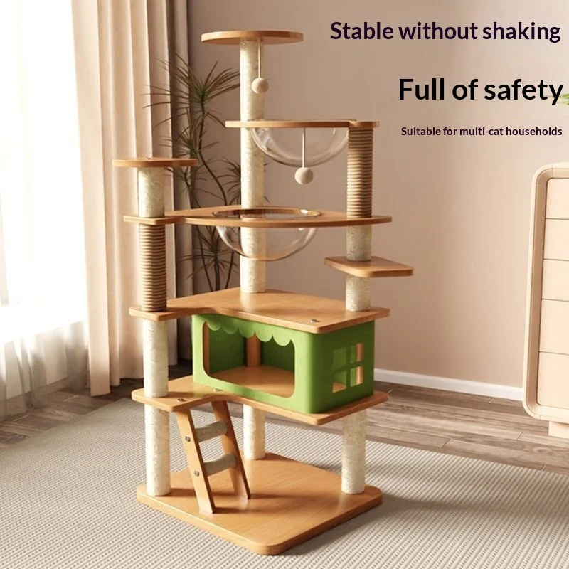 Multilevel kattenboom con zonas de salto y descanso