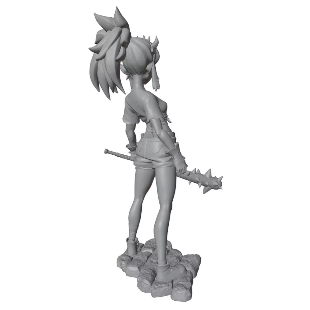 Miniatura estatua de anime GK gris impresa en 3D, sin montar - imagen 2