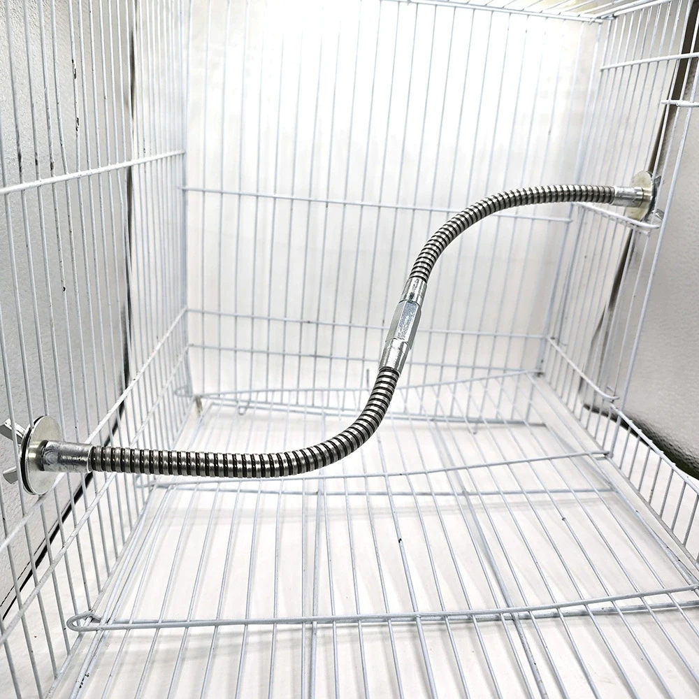 Soporte flexible de acero inoxidable para loros, juguete curvable - imagen 5