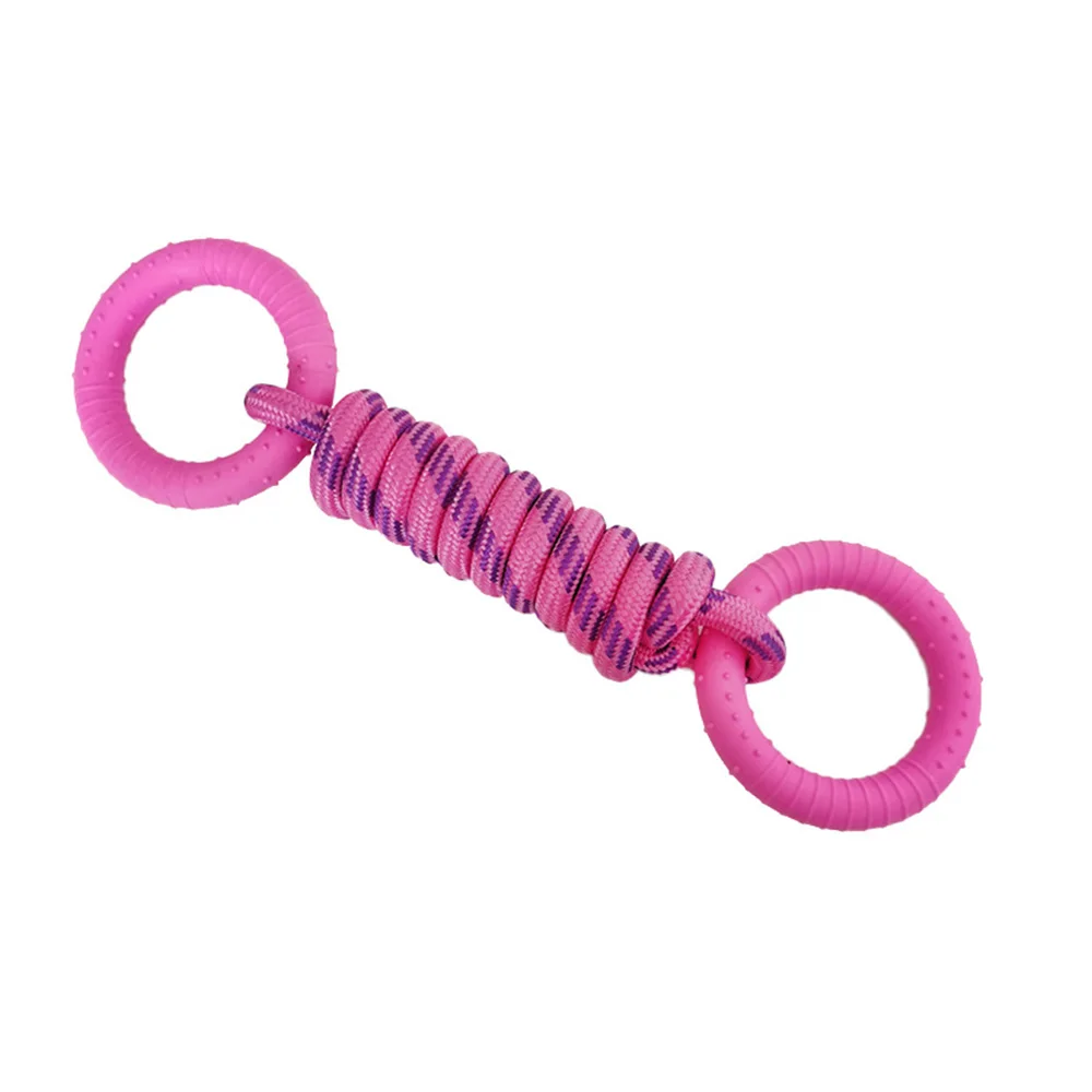 Juguete masticable de cuerda de nailon visto de cerca
