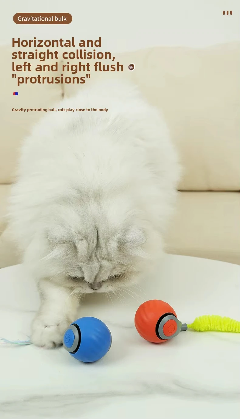 Juguete mostrando la cola intercambiable y la bola inteligente