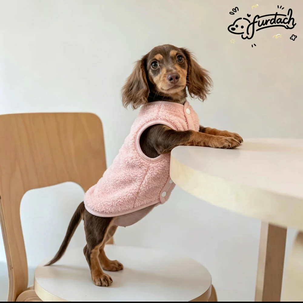 Chaqueta cálida de forro polar para perro salchicha: abrigo invierno - imagen 5