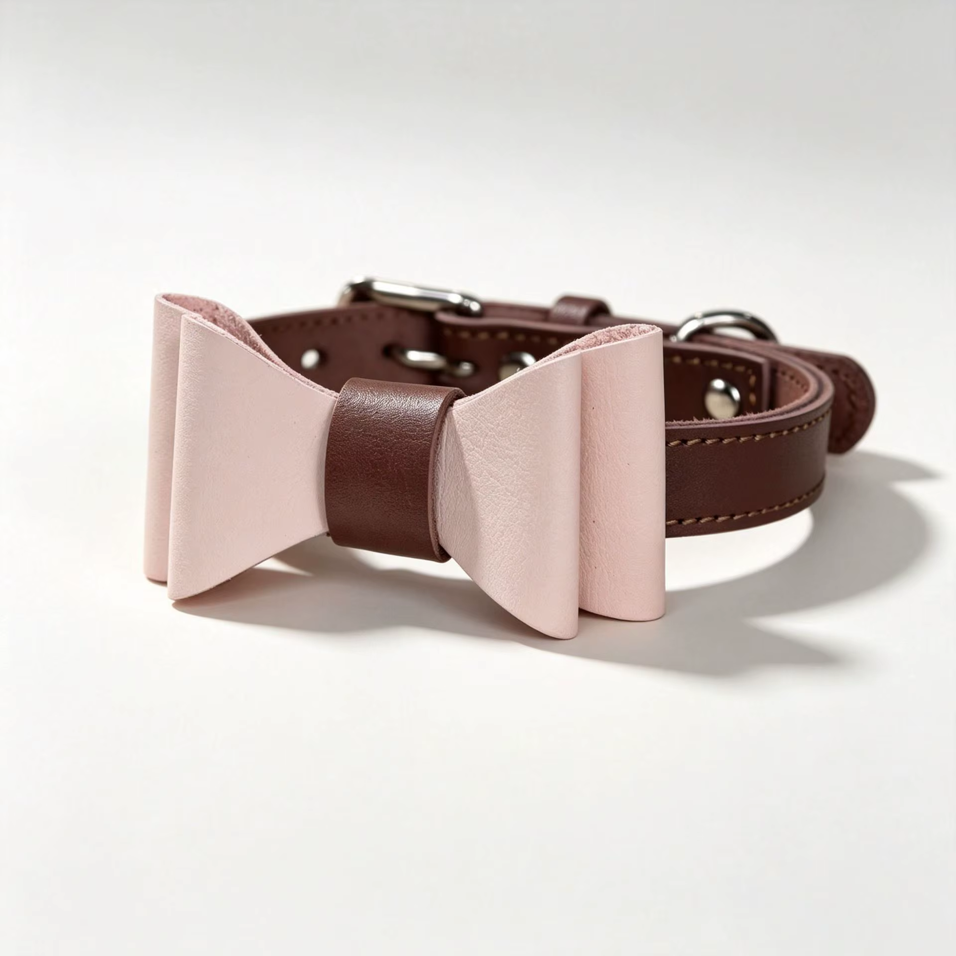 Collar de cuero para perro – Ajustable con lazo desmontable - imagen 2