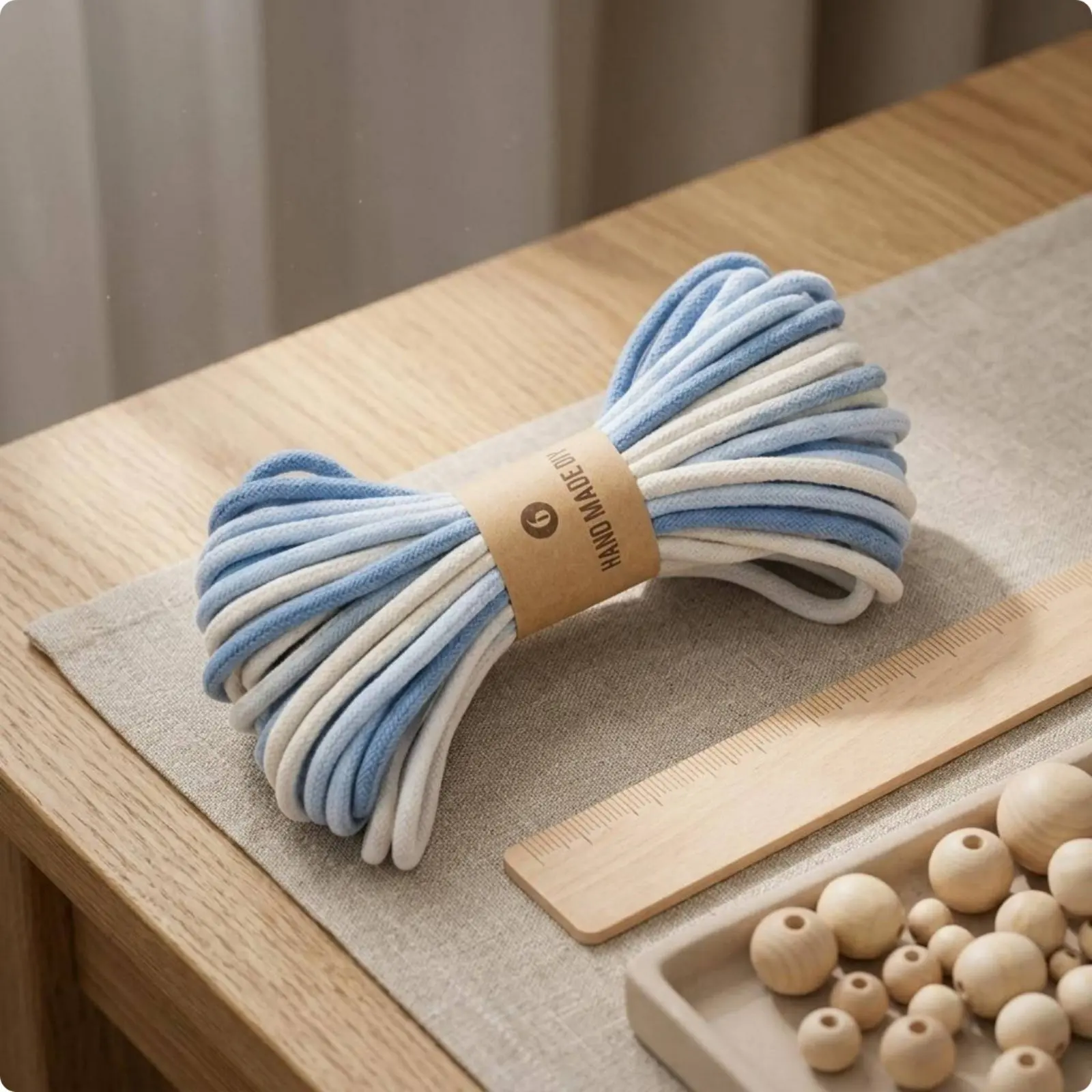 Cuerda macramé algodón multicolor degradado para juguetes gato y perro - imagen 4