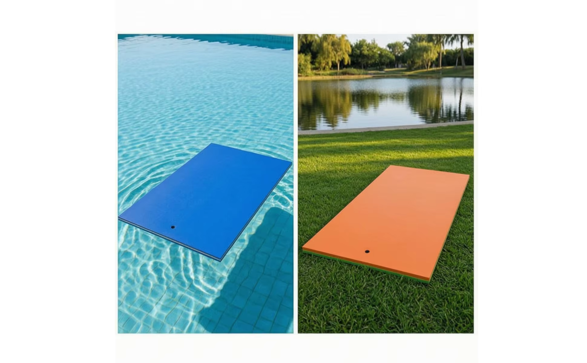 Colchoneta flotante de agua abierta en superficie