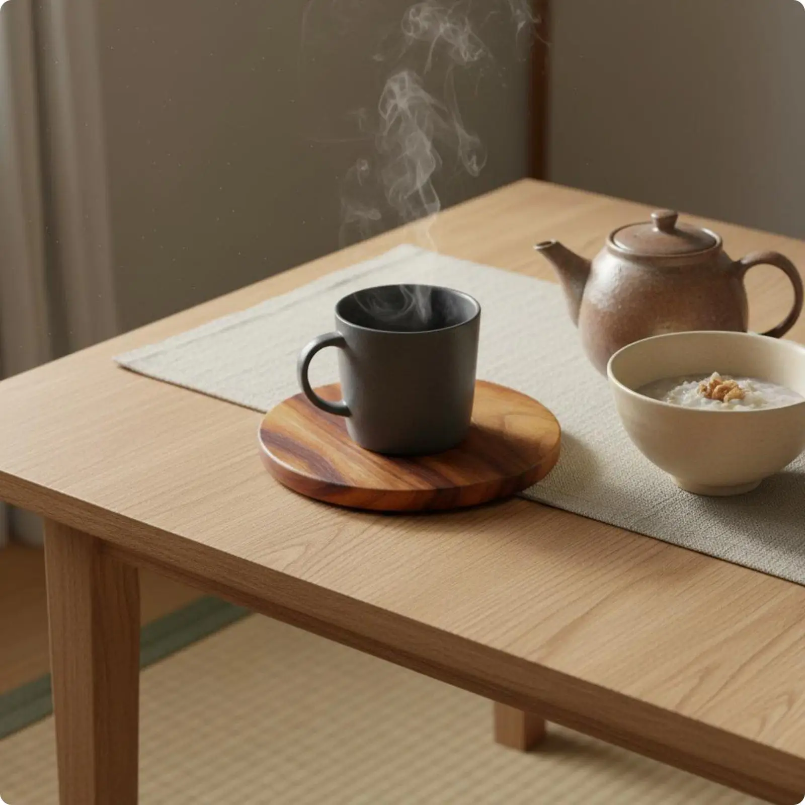 Posavasos de madera de alcanfor resistente al calor para platos calientes