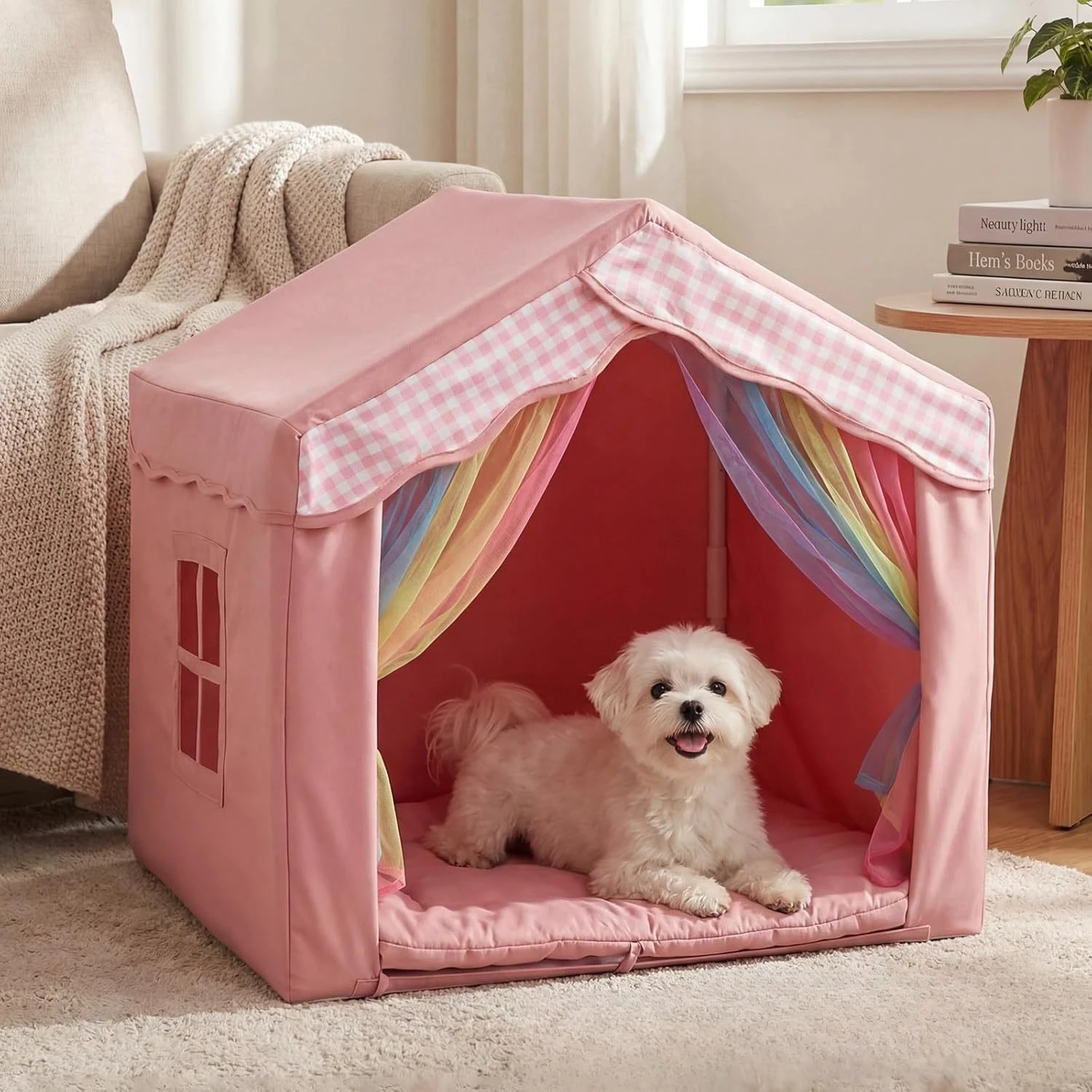Camita tienda campaña para perros pequeños – con colchoneta - imagen 3
