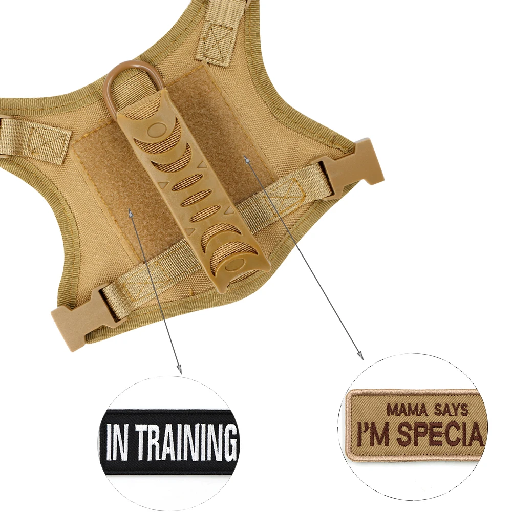 Sistema Molle y paneles de velcro visibles