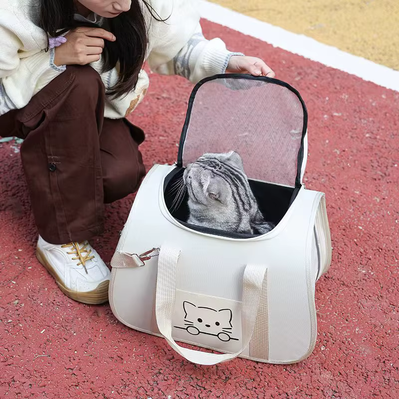 Bolsa de transporte portátil para gatos y perros: mochila espaciosa - imagen 2