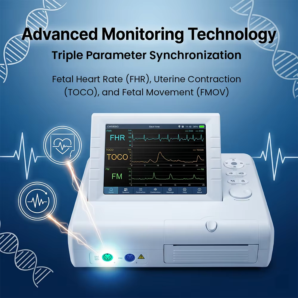 Sonda transductora y conexión para monitor fetal
