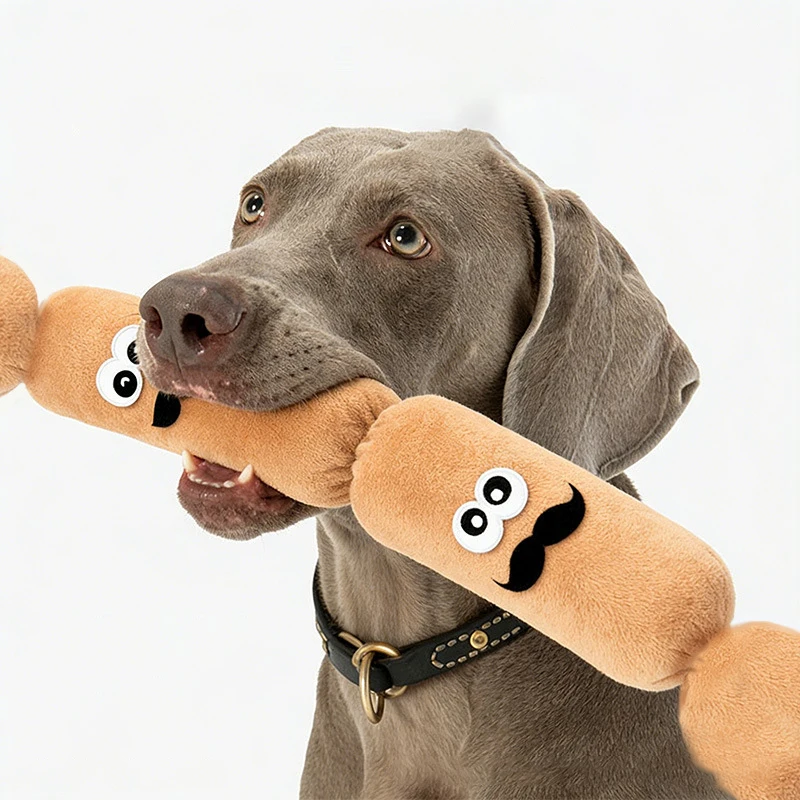 Juguete de peluche interactivo para perros con sonido y mordida - imagen 5