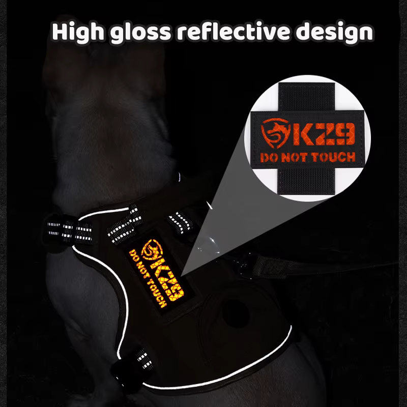 Arnés táctico antitirones reflectante para perros grandes - imagen 5