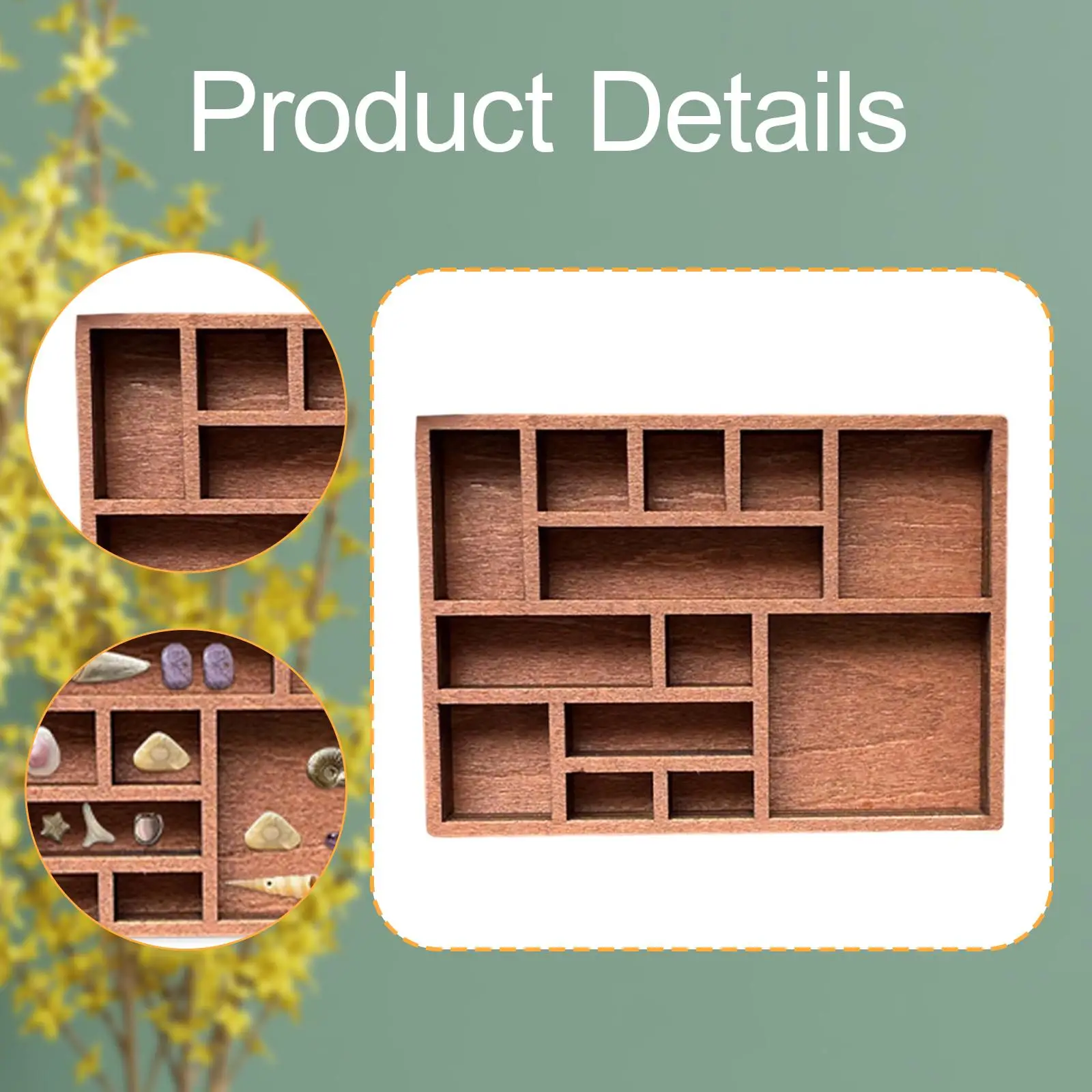 Mini Estante de Madera para Joyas y Abalorios – Bandeja Display Organizadora - imagen 2
