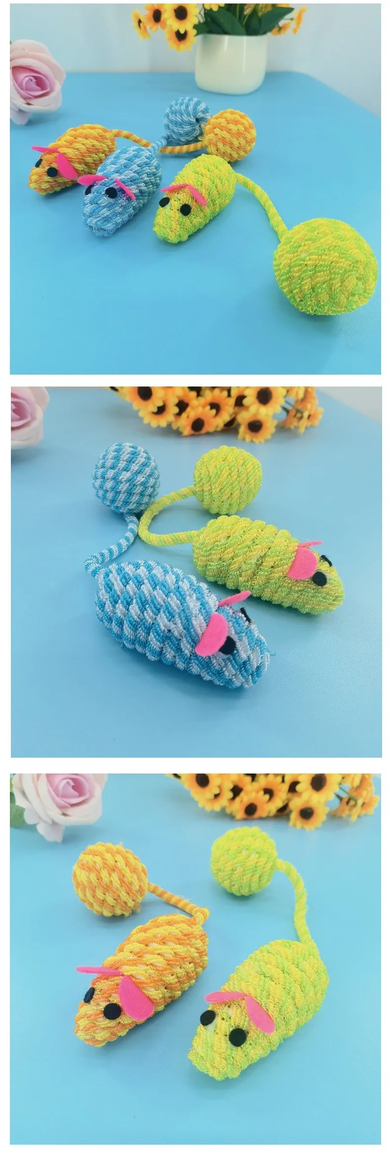 Pelota con campana colorida para gatos