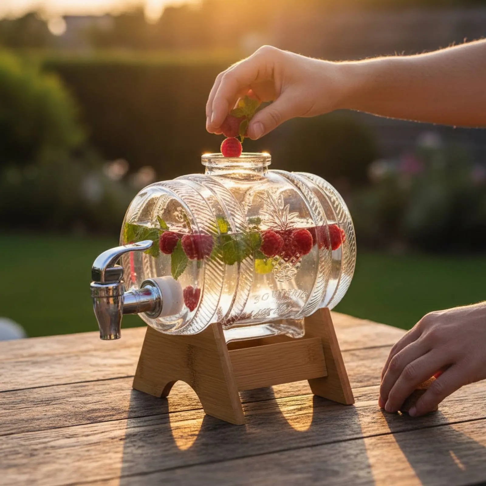 Dispensador de bebidas de vidrio con grifo para perros y gatos - imagen 5