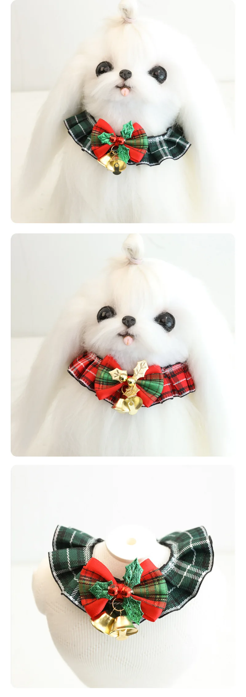 Collar navideño sobre superficie plana
