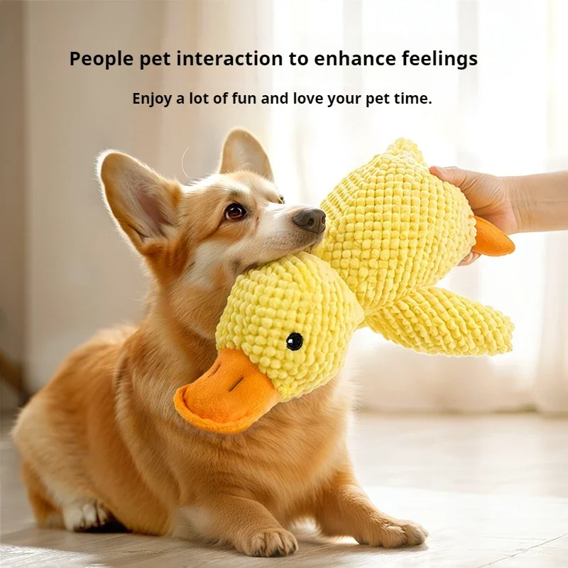 Pato amarillo lavable para perros