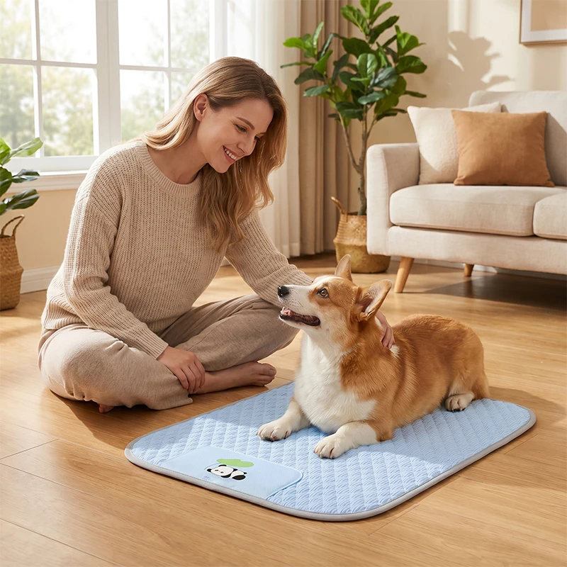 Alfombra refrigerante de verano para perros y gatos, lavable y fresca - imagen 2