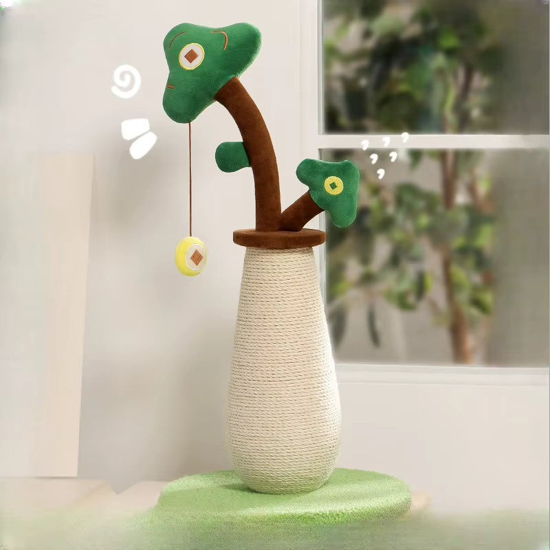 Rascador de cáñamo para gatos – Poste de cuerda natural - imagen 2