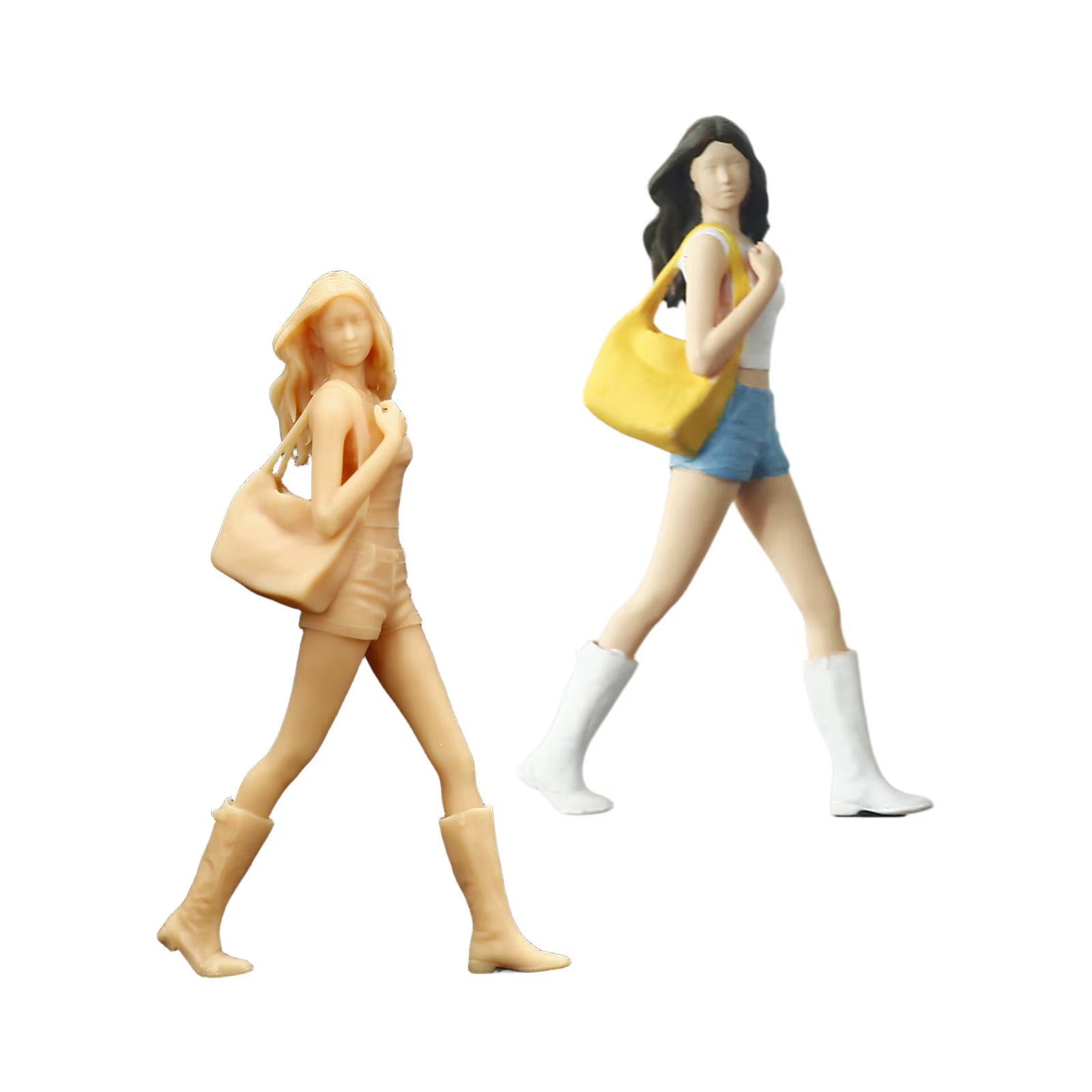 Figura miniatura niña escala 1:64 en resina para diorama y decoración - imagen 2