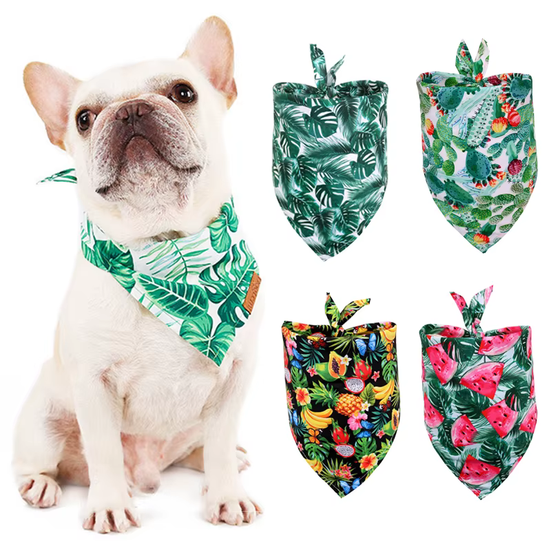 Bandana triangular con estampado flamenco para perros y gatos - imagen 5