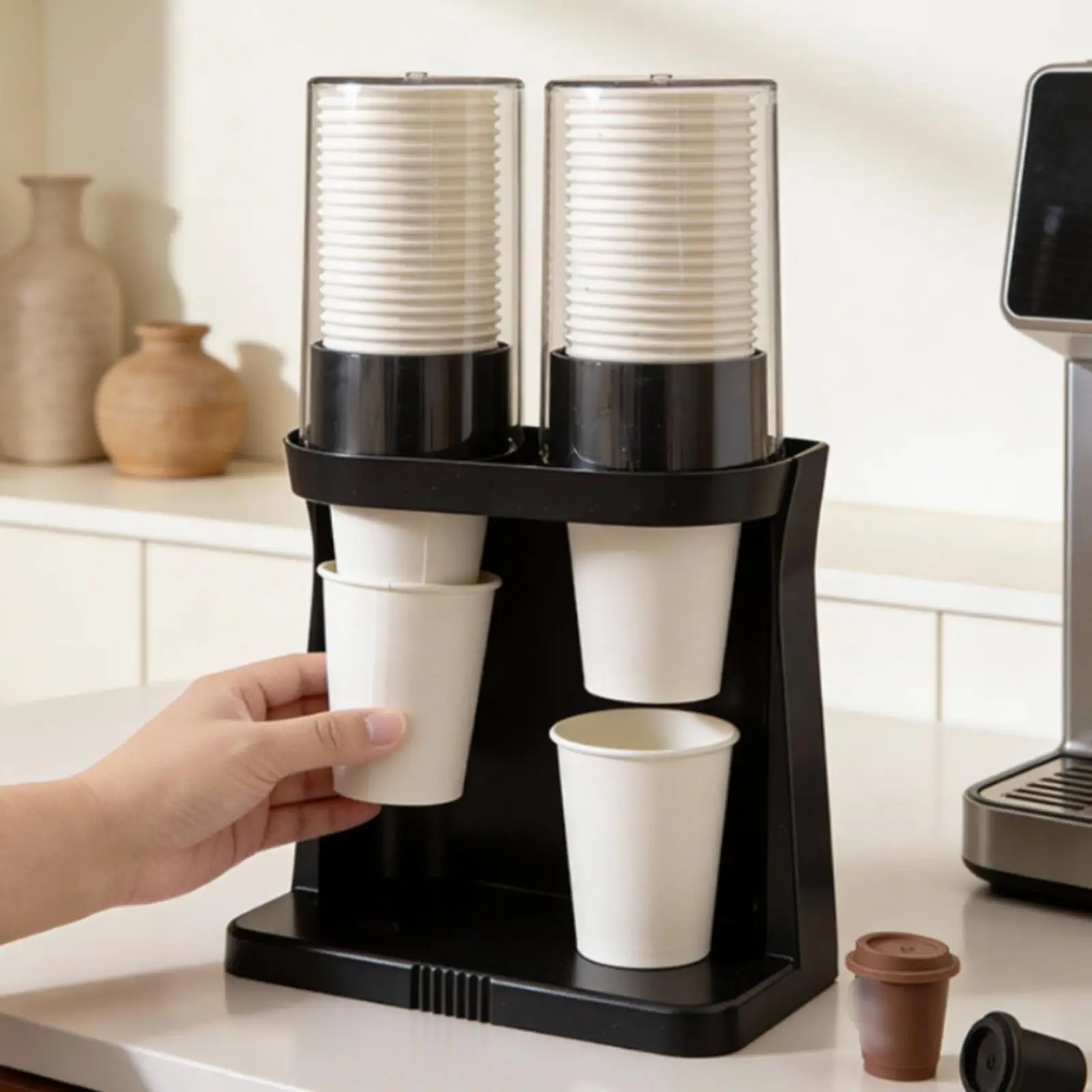 Dispensador de Vasos de Papel Cilíndrico Compacto - imagen 2