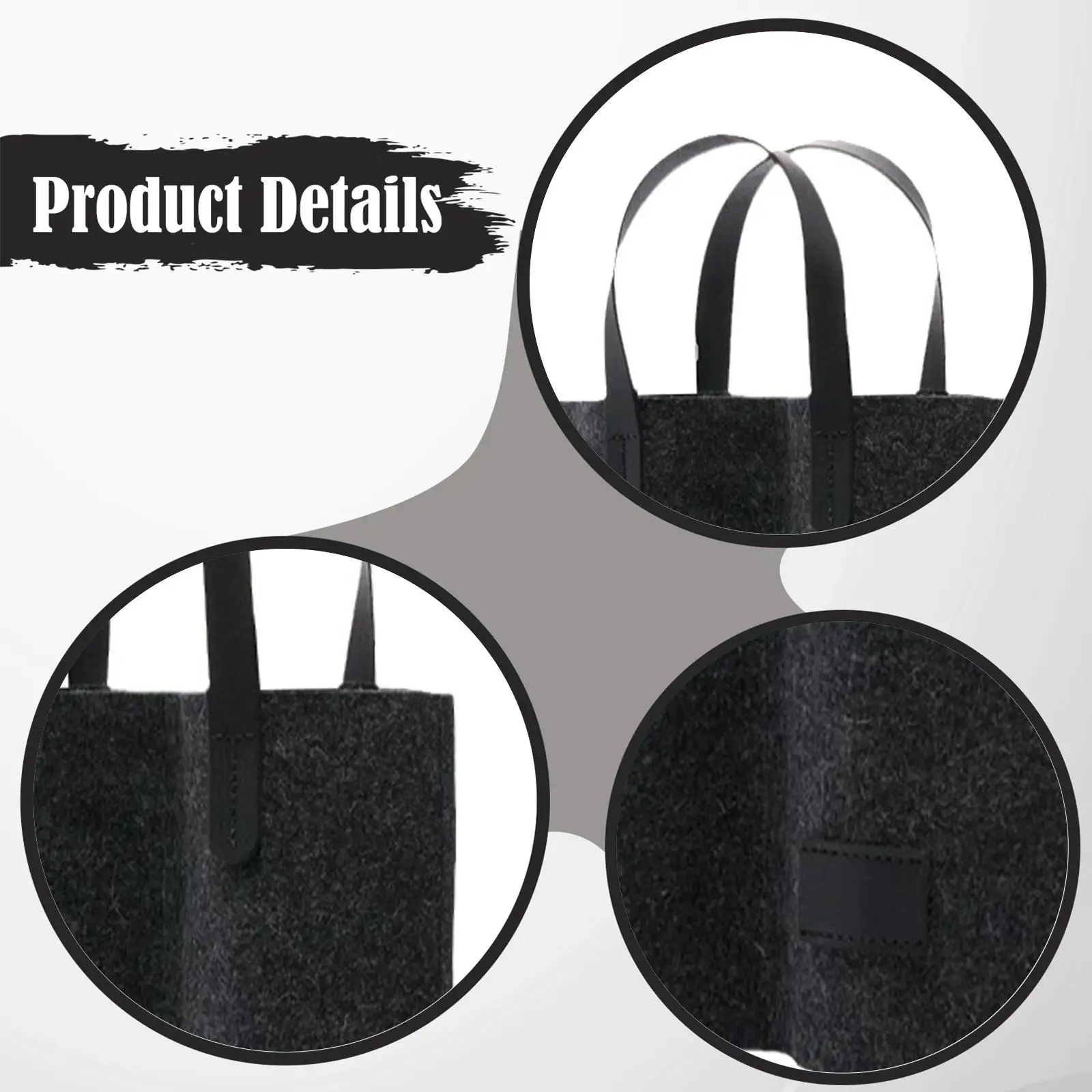 Bolsa de fieltro para vino con asa portátil resistente y reutilizable - imagen 2